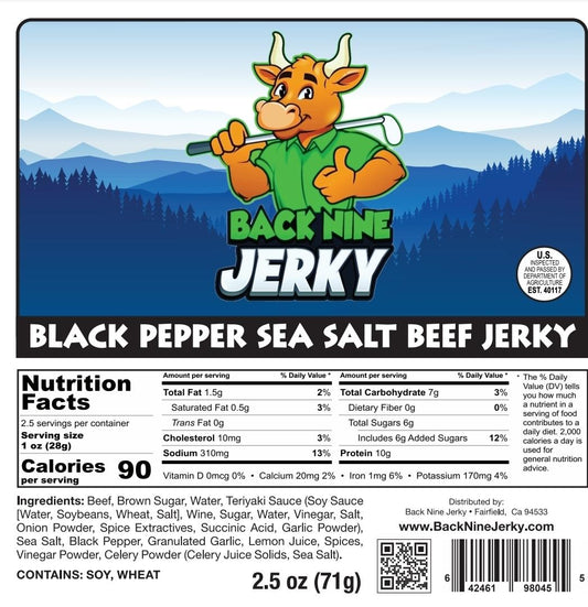 Black Pepper & Sea Salt Beef Jerky